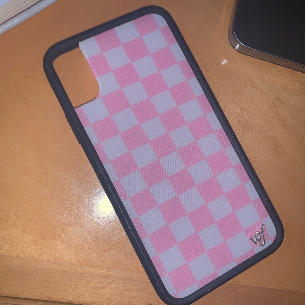 Wildflower Pink Checkers iPhone XS/X Case